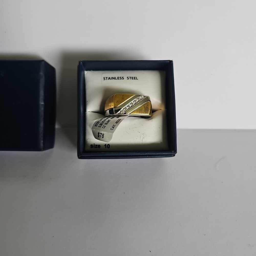 Stainless Steel Gold and Silver Ring